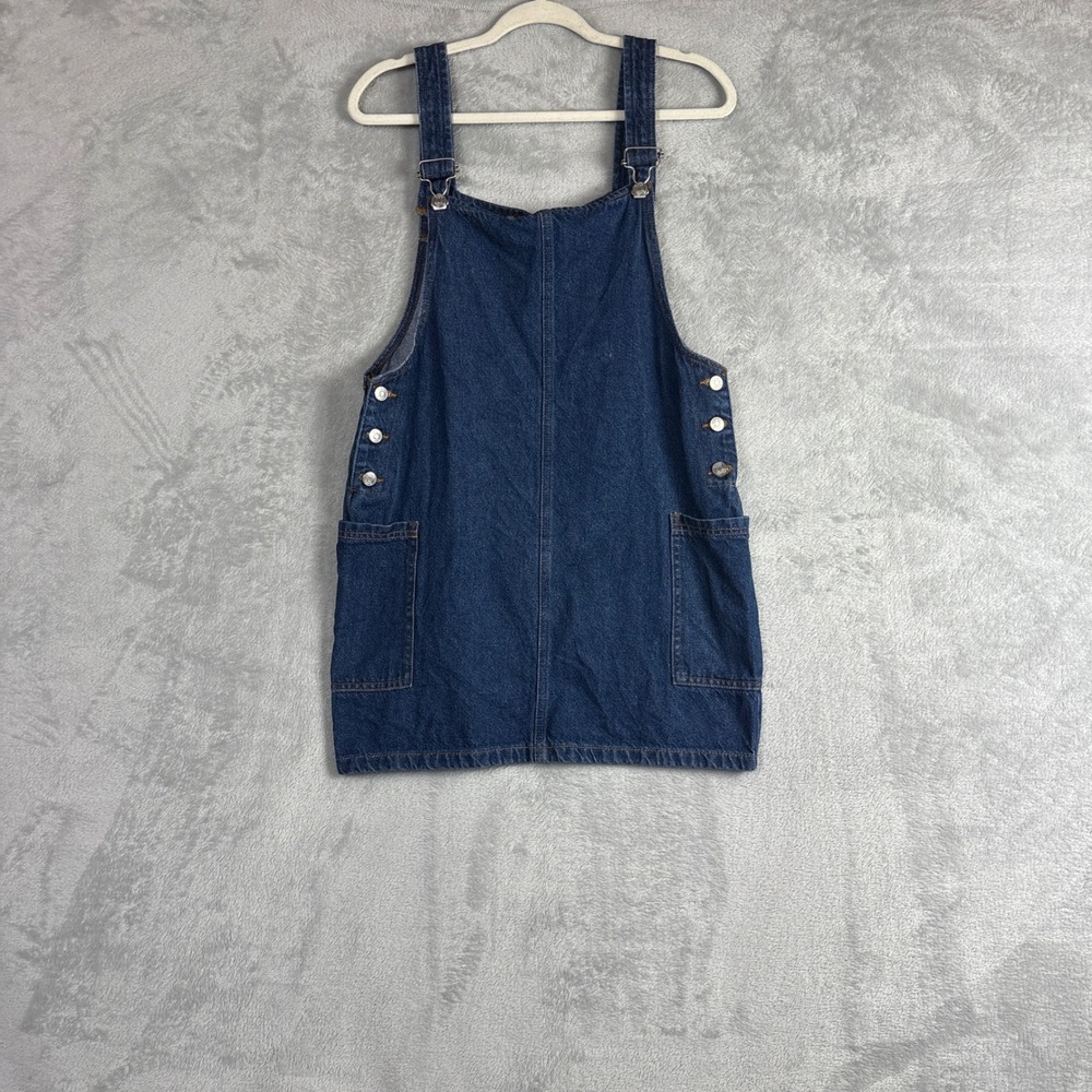 Sybilla Womens Denimโ Overall Mini Dress Dark Wash Blue Jumper Medium Festival
